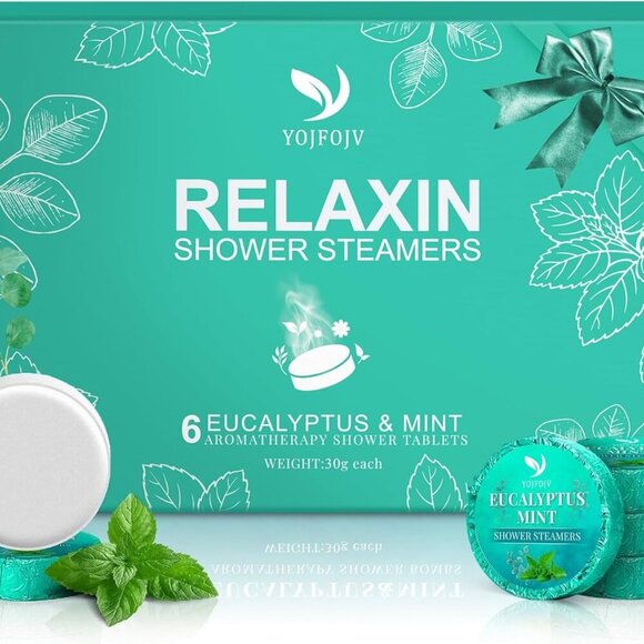 Shower Steamers Aromatherapy, 6-Pack Eucalyptus for Shower Bombs with Mint Organ - Picture 1 of 7